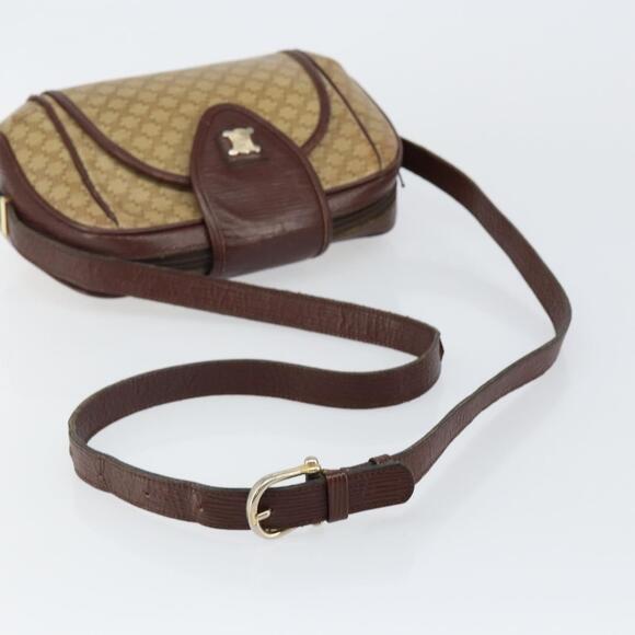 CELINE Macadam Canvas Shoulder Bag Pvc Beige Gold - Picture 7 of 13